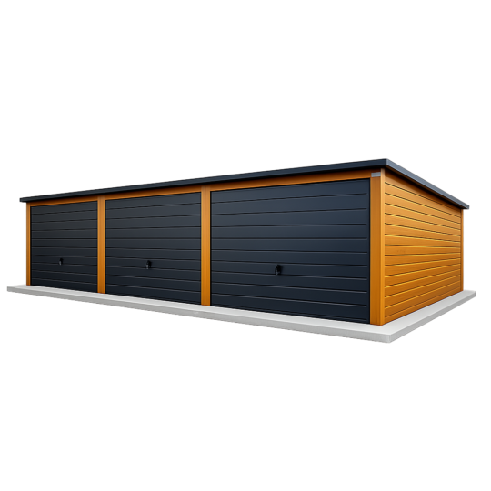 Garaż Premium 9x6 złoty dąb