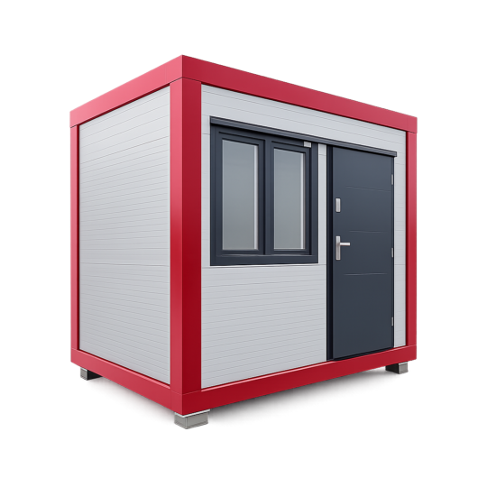 Pawilon 3x2 srebrny, obróbki czerwone