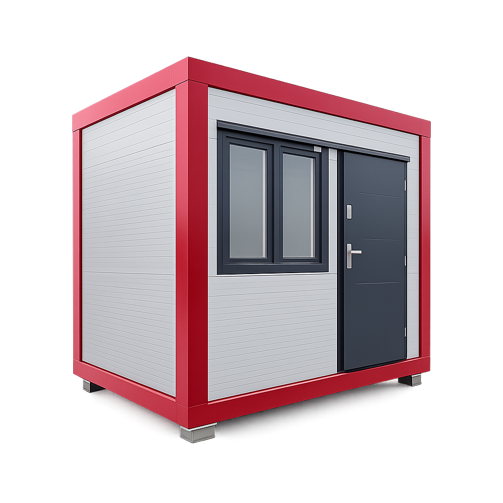 Pawilon 3x2 srebrny, obróbki czerwone