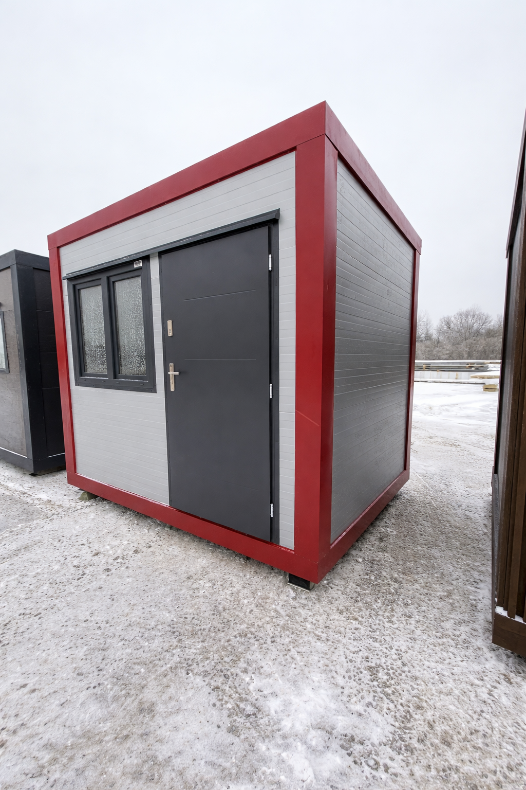 Pawilon 3x2 srebrny, obróbki czerwone - obrazek 2